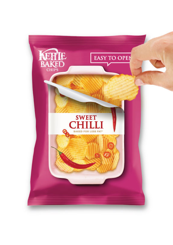 Bao bì snack khoai tây mới của Kettle Baked