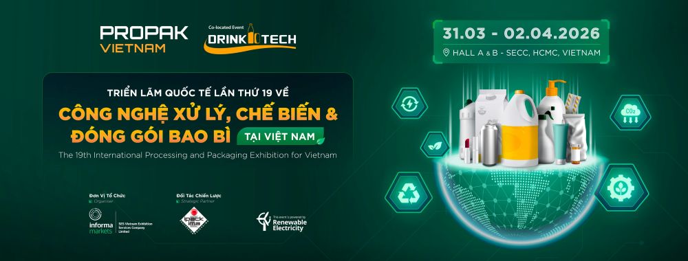 ProPak Viet Nam 2026 - Triển lãm Công nghệ chế biến và đóng gói bao bì tại Việt Nam