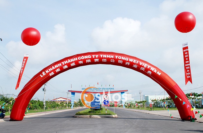 Sản xuất cho thuê cổng chào hơi nhiều kích thước mẩu mã