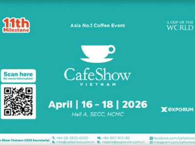 Triển lãm Quốc tế Cafe Show Việt Nam 2026 – Điểm hẹn hàng đầu của ngành cà phê và F&B